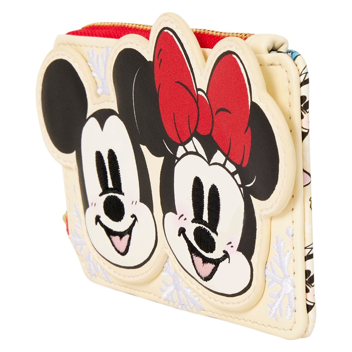 Portatarjetas navideño de nieve de Mickey Mouse y sus amigos