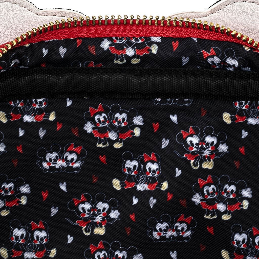 Bolso bandolera con estampado de manos de corazón de Mickey Mouse