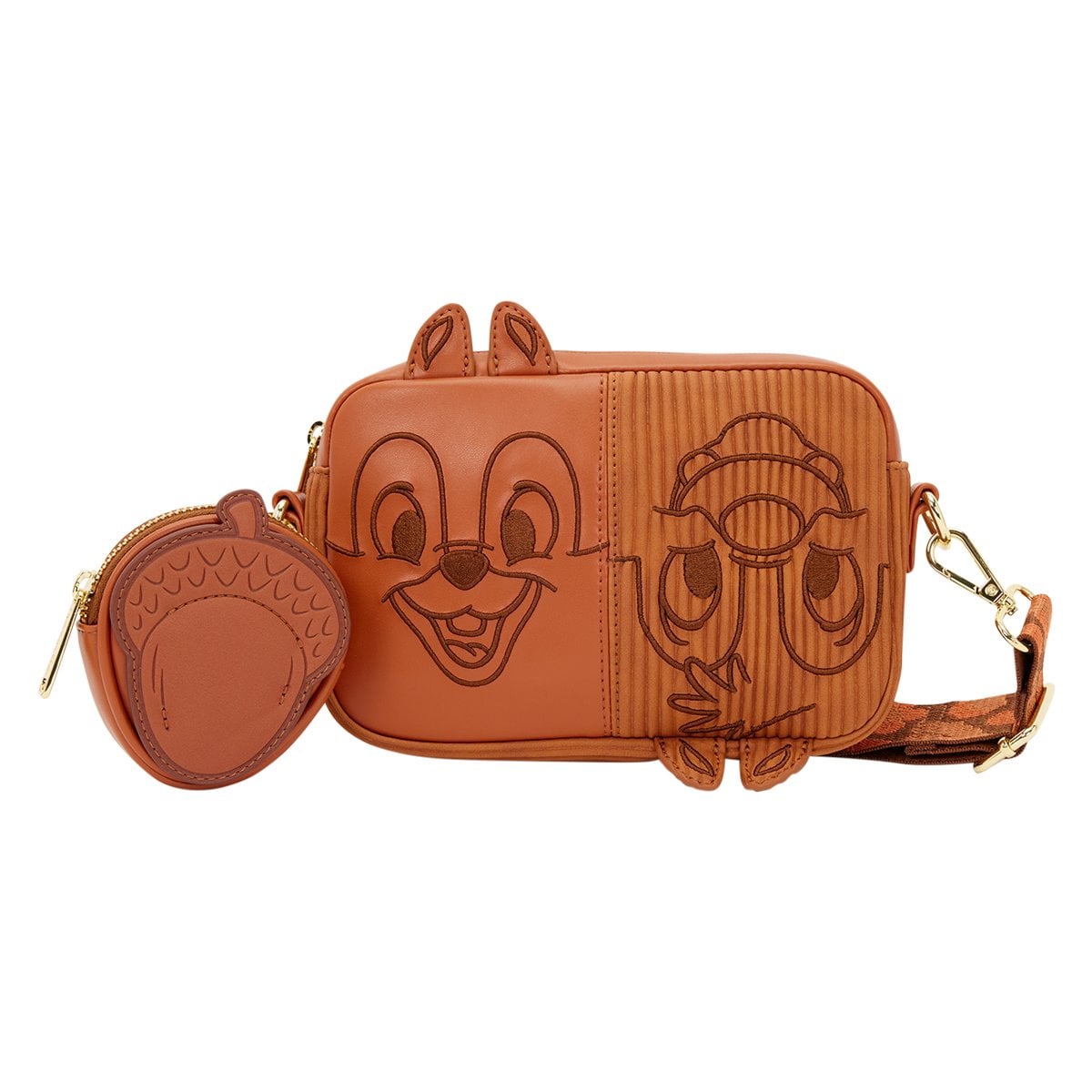 Bolso bandolera de pana Chip'n Dale con monedero