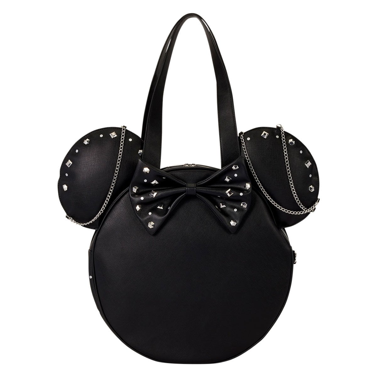 Bolso tote extragrande de Minnie Mouse con tachuelas y cadenas