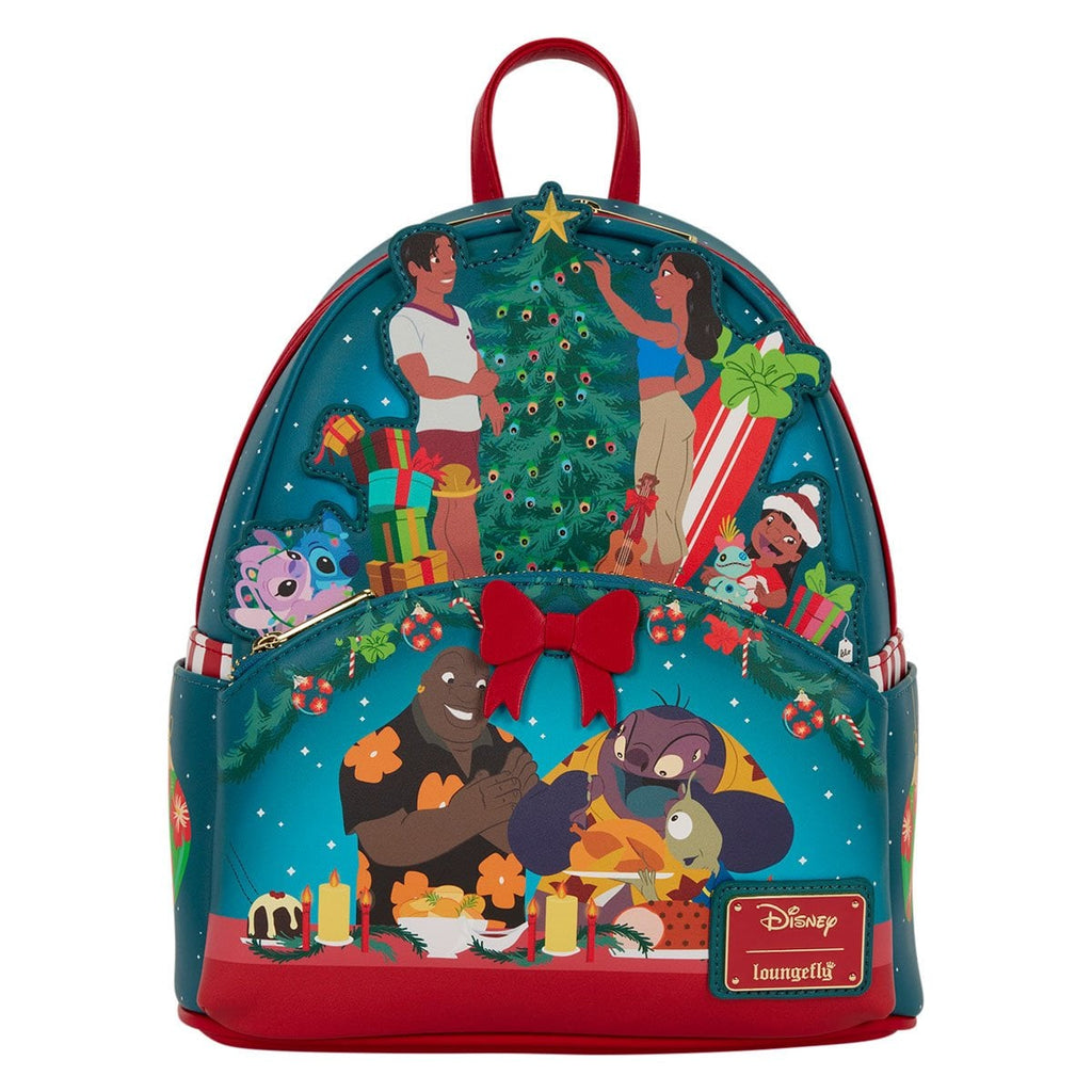Mini mochila luminosa de Lilo y Stitch para la celebración navideña.